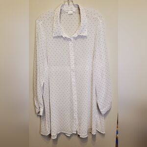 203. In Every Story - Flowy Polka Dot Button-Up Blouse